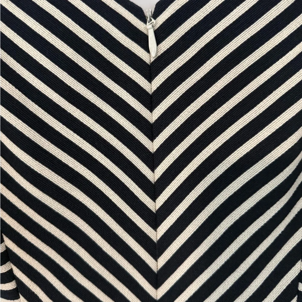 Maeve Mitered Stripe Fit And Flare Dress - Picture 6 of 7
